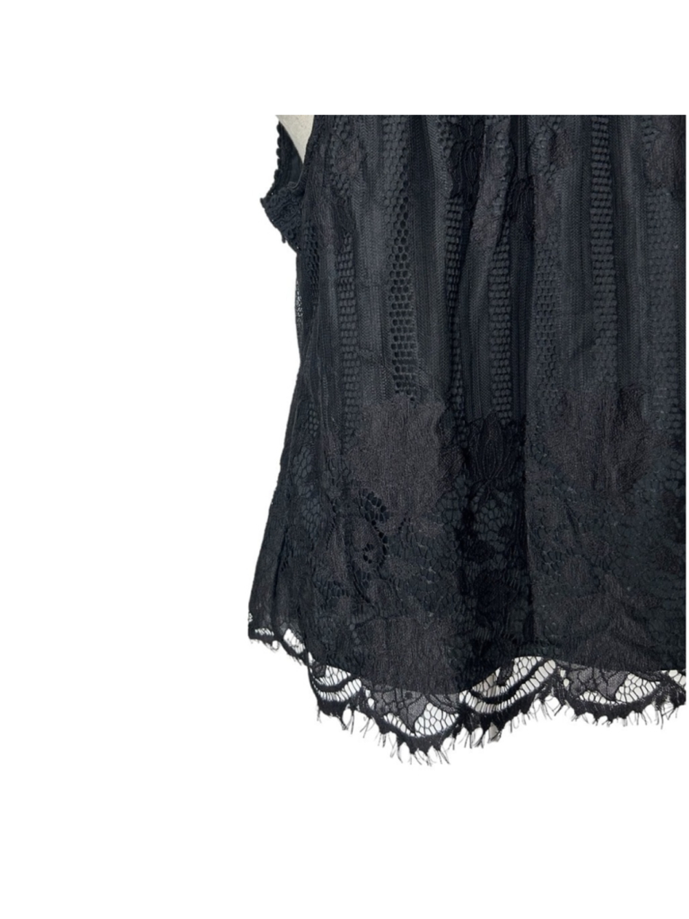 Ultra Pink Black Lace High Neck Halter Sexy Sleeveless Blouse Size Large - Picture 12 of 15